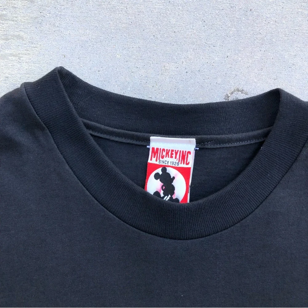 Vtg Disney Tomorrowland Pluto Cartoon Graphic Black Mickey Inc Tee - Size Small - Picture 6 of 9